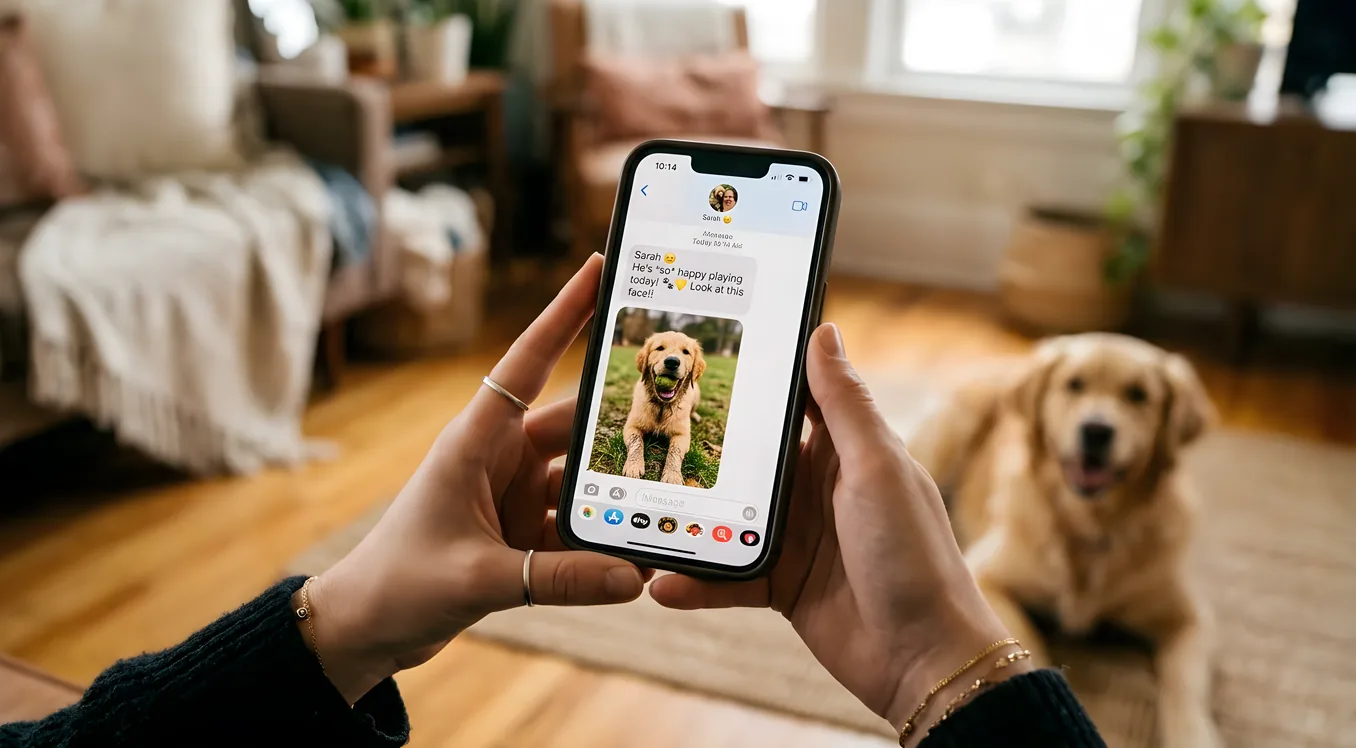 First pet sitting visit with daily photo updates and communication from Frisco pet sitters